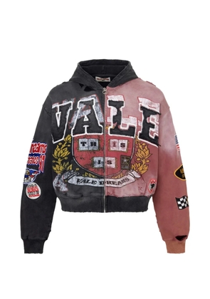Vale Two Face patch-detail hoodie - Grey
