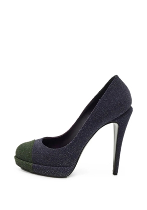 CHANEL Pre-Owned glitter-finish heeled pumps - Purple