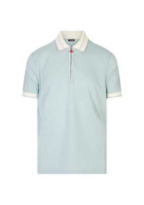 Kiton zip-fastening polo shirt - Blue