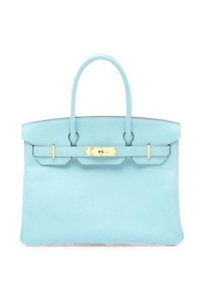 Hermès Pre-Owned 2015 30 Birkin leather tote bag - Blue