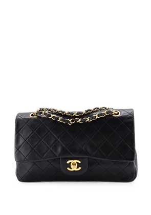 CHANEL Pre-Owned Classic Double Flap Bag Quilted Lambskin Medium shoulder bag - Black