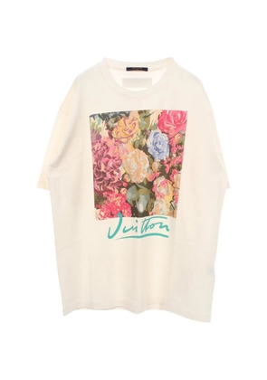 Louis Vuitton Pre-Owned flower-print cotton T-shirt - Neutrals