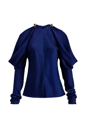Silvia Tcherassi Kina hardware-detail cold-shoulder blouse - Blue