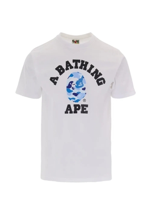 A BATHING APE® logo-print cotton T-shirt - White