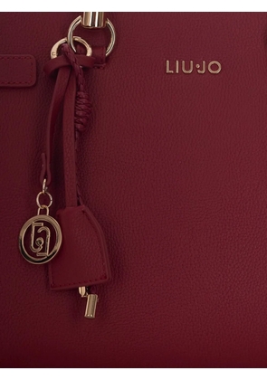 LIU JO braided-handle logo-plaque shoulder bag - Red
