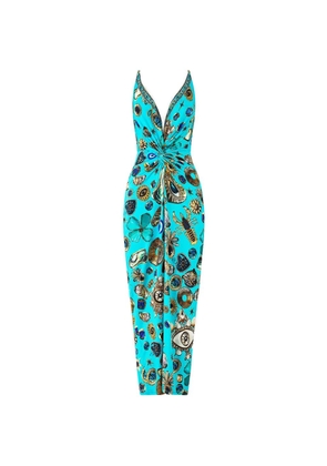 Camilla twist-front dress - Blue