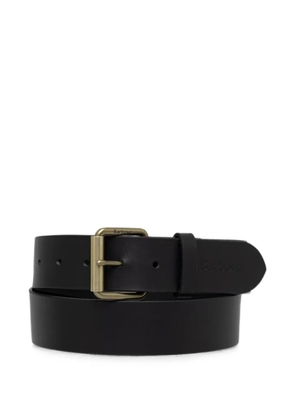 Barbour logo-debossed leather belt - Black