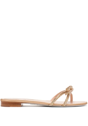 René Caovilla bow-detail sandals - Gold