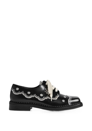Simone Rocha floral-lace Derby shoes - Black