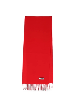 Jil Sander fringed-edge scarf - Red