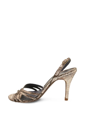 Zadig&Voltaire leather heeled sandals - Gold