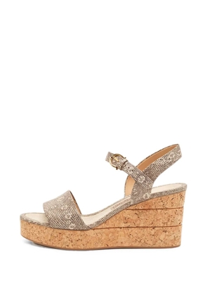 Ferragamo Pre-Owned Madea leather heeled sandals - Neutrals