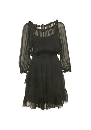 Dolce & Gabbana Pre-Owned tiered silk midi dress - Black