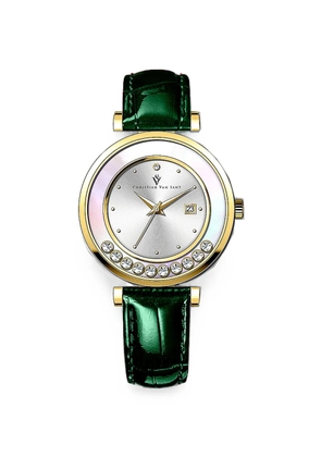 CHRISTIAN VAN SANT Bria crystal-embellished 38mm watch - Gold