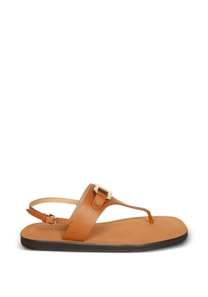 Ferragamo Gancini buckle sandals - Brown