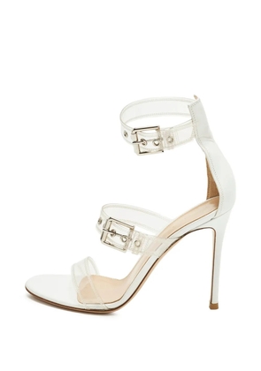 Gianvito Rossi Plexi buckle-strap sandals - White