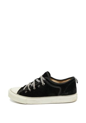 Lanvin Pre-Owned velvet cap-toe sneakers - Black
