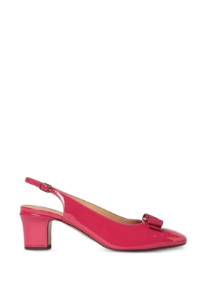 Ferragamo Vara patent-leather sandals - Pink