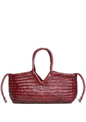 Massimo Santini Tyde woven leather tote bag - Brown
