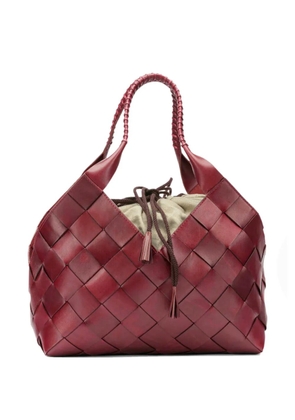 DRAGON DIFFUSION woven leather shoulder bag - Brown