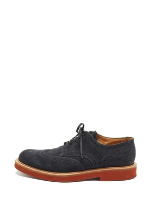 Louis Vuitton Pre-Owned lace-up suede derby shoes - Blue