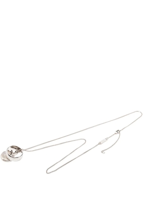 Louis Vuitton Pre-Owned 2022 Brass Monogram Charms Pendant Necklace costume necklace - Silver