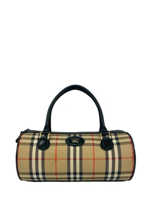 Burberry Pre-Owned 1990-2000 Haymarket Check Canvas boston bag - Neutrals