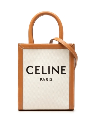 Celine Pre-Owned 2021 Mini Canvas Vertical Cabas Tote satchel - Brown