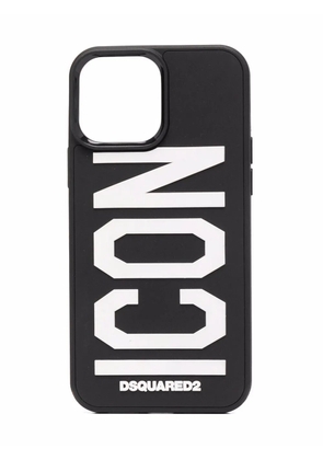 DSQUARED2 logo-print iPhone 13 pro-max case - Black