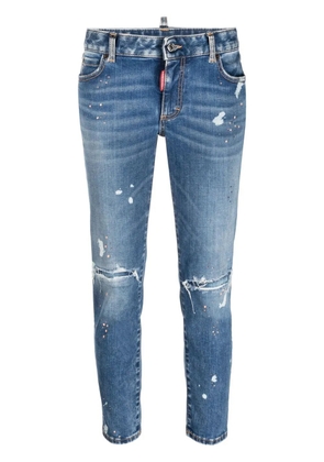 DSQUARED2 cropped skinny jeans - Blue