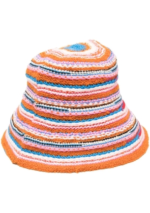 DSQUARED2 striped knited hat - Orange