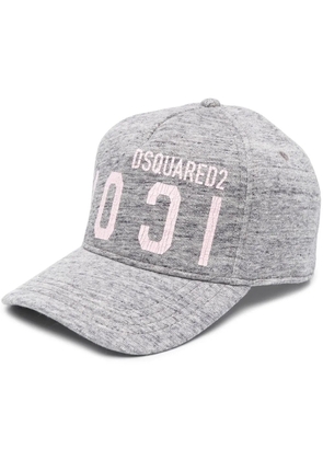 DSQUARED2 logo-print cotton cap - Grey