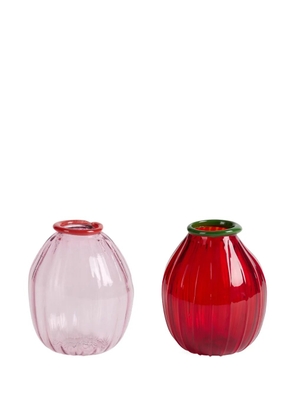 Lisa Corti Rosebud vase set (set of two) - Red