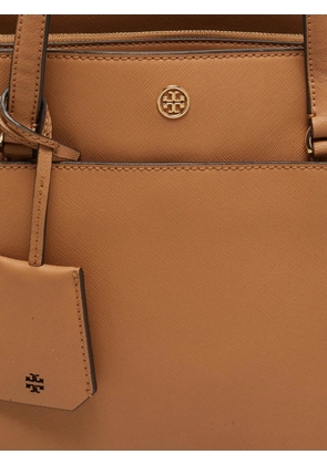 Tory Burch Robinson Saffiano-leather tote bag - Brown