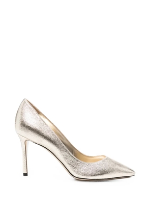 Jimmy Choo Romy metallic leather pumps - Gold