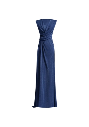 Gemy Maalouf draped V-neck dress - Blue
