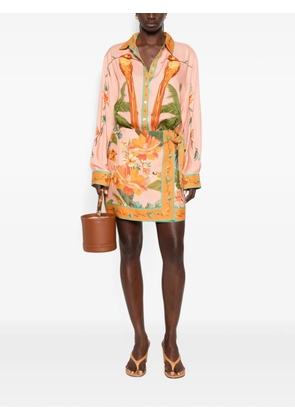FARM Rio birds-print long-sleeve shirt - Pink