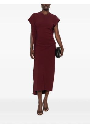 Victoria Beckham draped asymmetric midi dress - Red