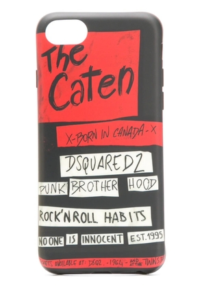 DSQUARED2 slogan iPhone X case - Black