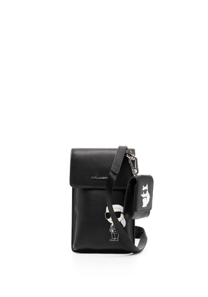 Karl Lagerfeld Kikonik 20 leather pouch - Black