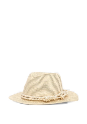 TWINSET rope-detail fedora hat - Neutrals