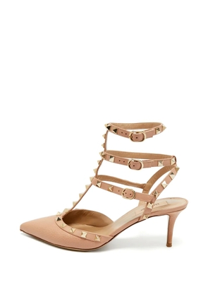 Valentino Garavani Pre-Owned Rockstud pointed-toe pumps - Neutrals