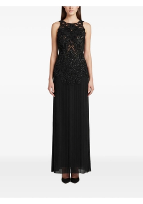 Alberta Ferretti Vintage pleated maxi dress - Black