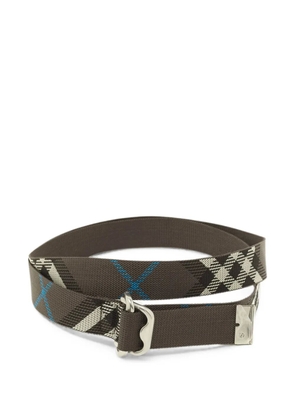 Burberry Pre-Owned check webbing belt - Grey