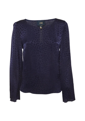 Cavalli Class animal-pattern crepe top - Blue
