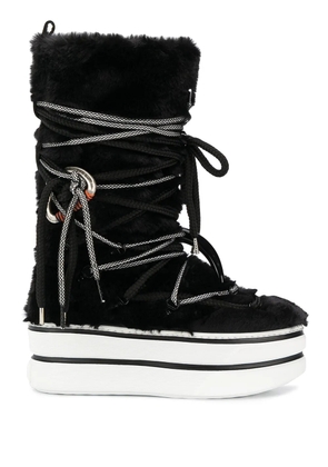 Hogan faux fur snow boots - Black