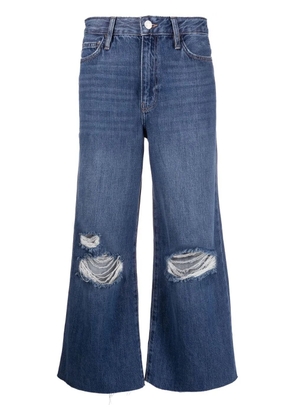 FRAME distressed cropped-leg jeans - Blue