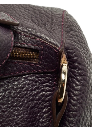 Carolina Herrera Vintage Boston grained leather tote bag - Purple