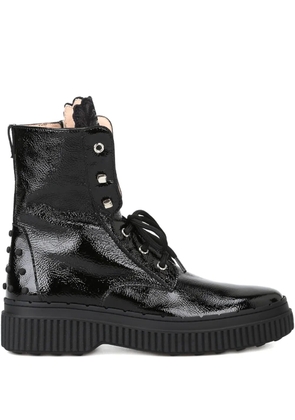 Tod's studded combat boots - Black