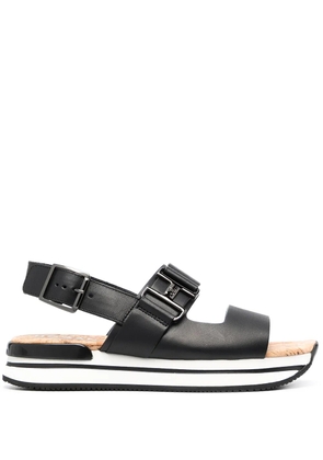 Hogan Hogan flatform sandals - Black